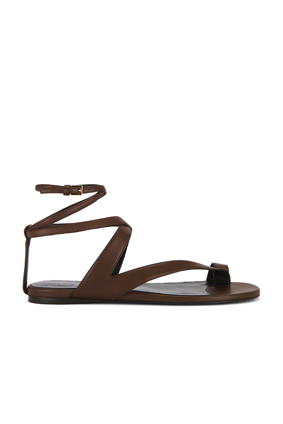 Image 1 of KHAITE Aimee Ankle Strap Sandal in Cigar