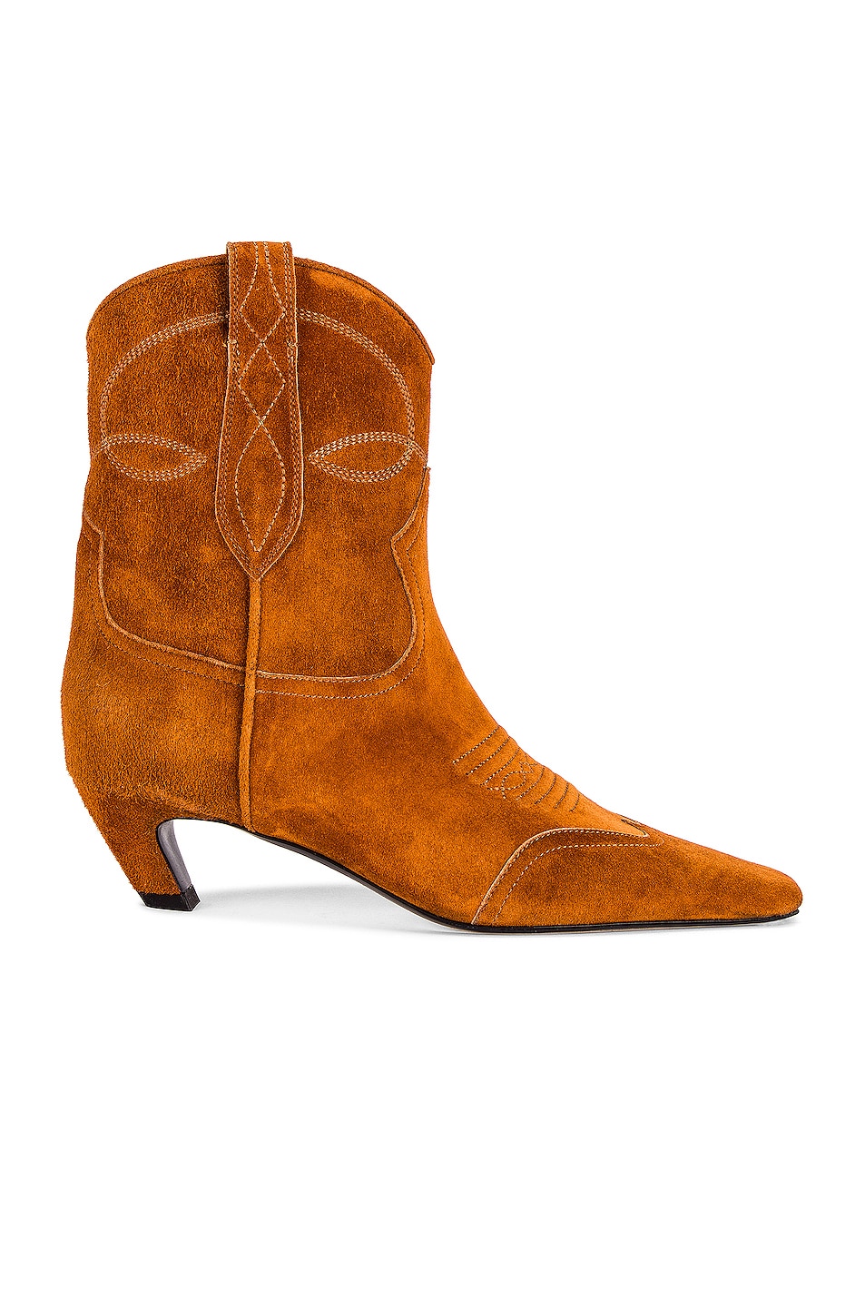 Image 1 of KHAITE Dallas Ankle Boots in Caramel