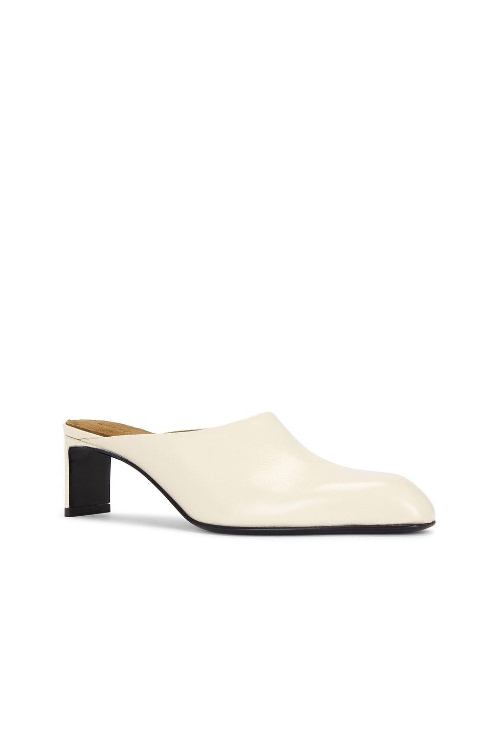 Khaite Colt 50 Leather Mules In White