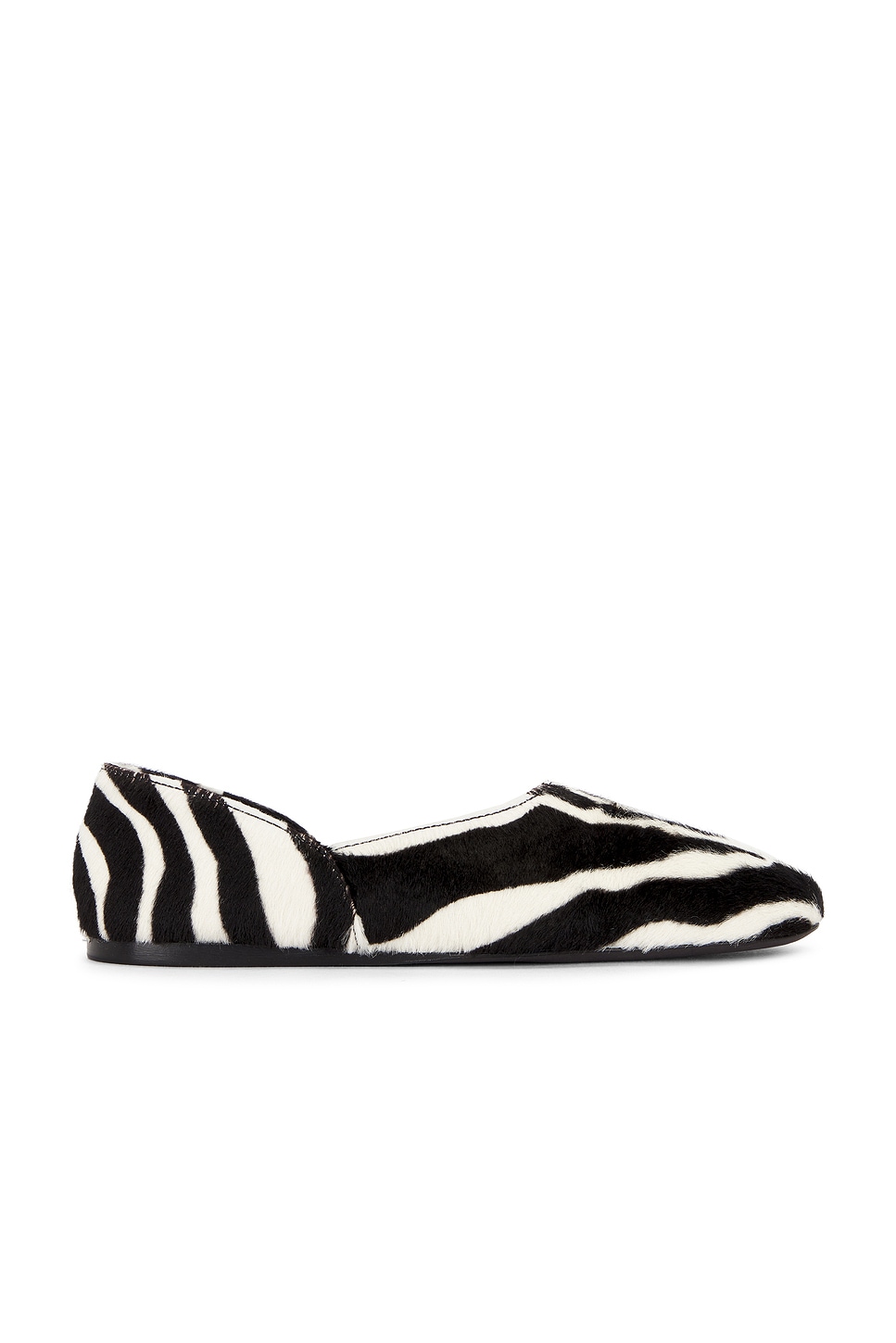 Khaite Jane Zebra-print Calf Hair Ballet Flats In Multi