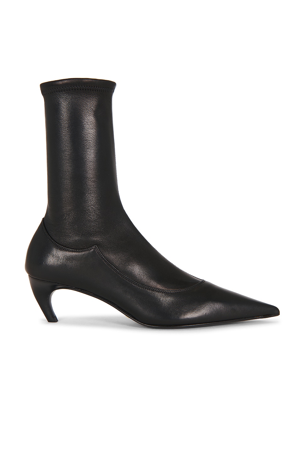 KHAITE Valerie Mid Calf 55 Boot in Black