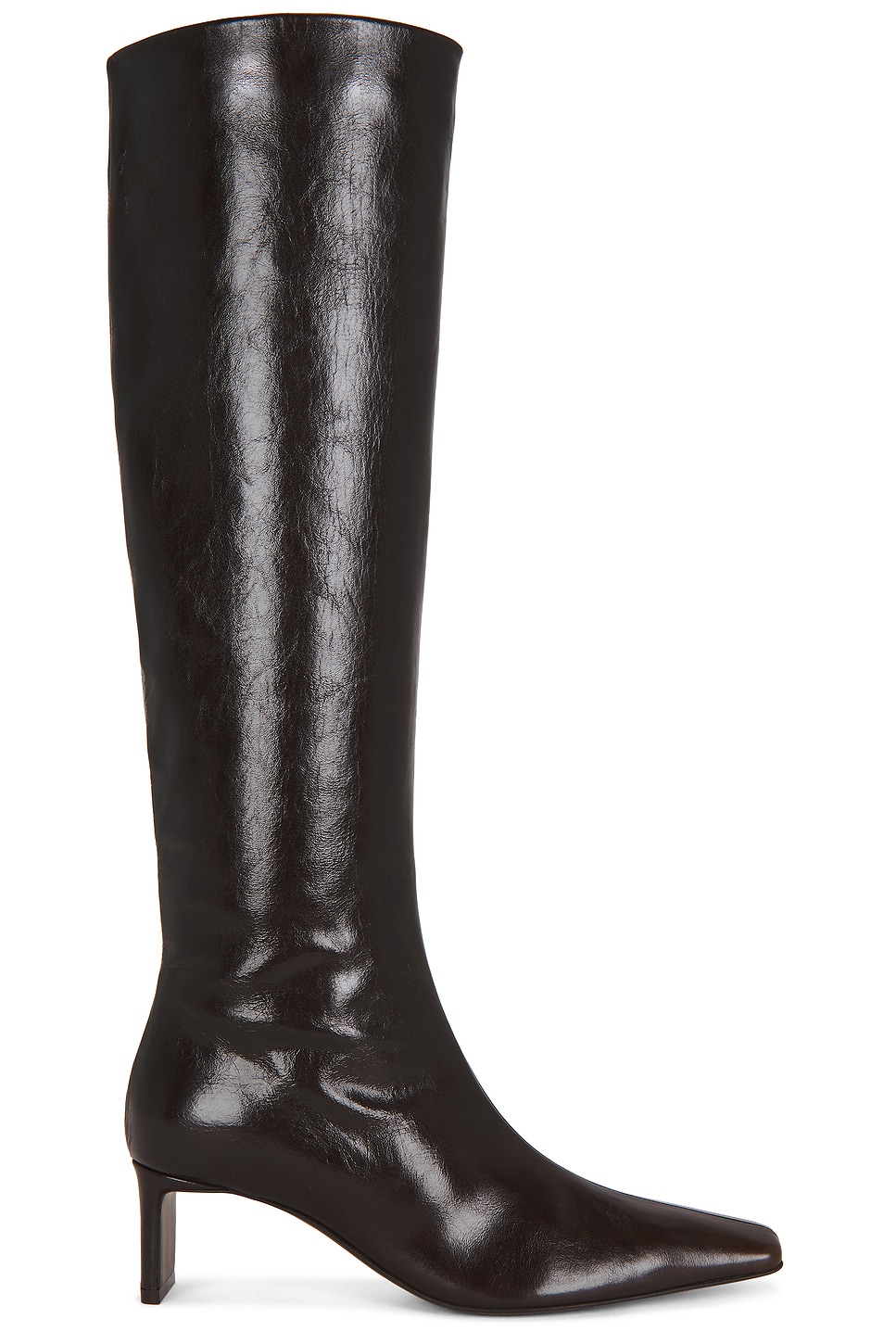 KHAITE Ona Knee High 55 Boot in Chocolate