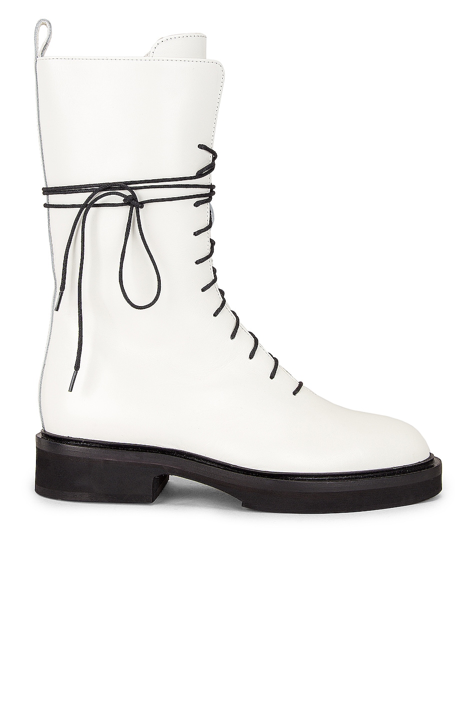 Image 1 of KHAITE Conley Lace Up Combat Boots in White
