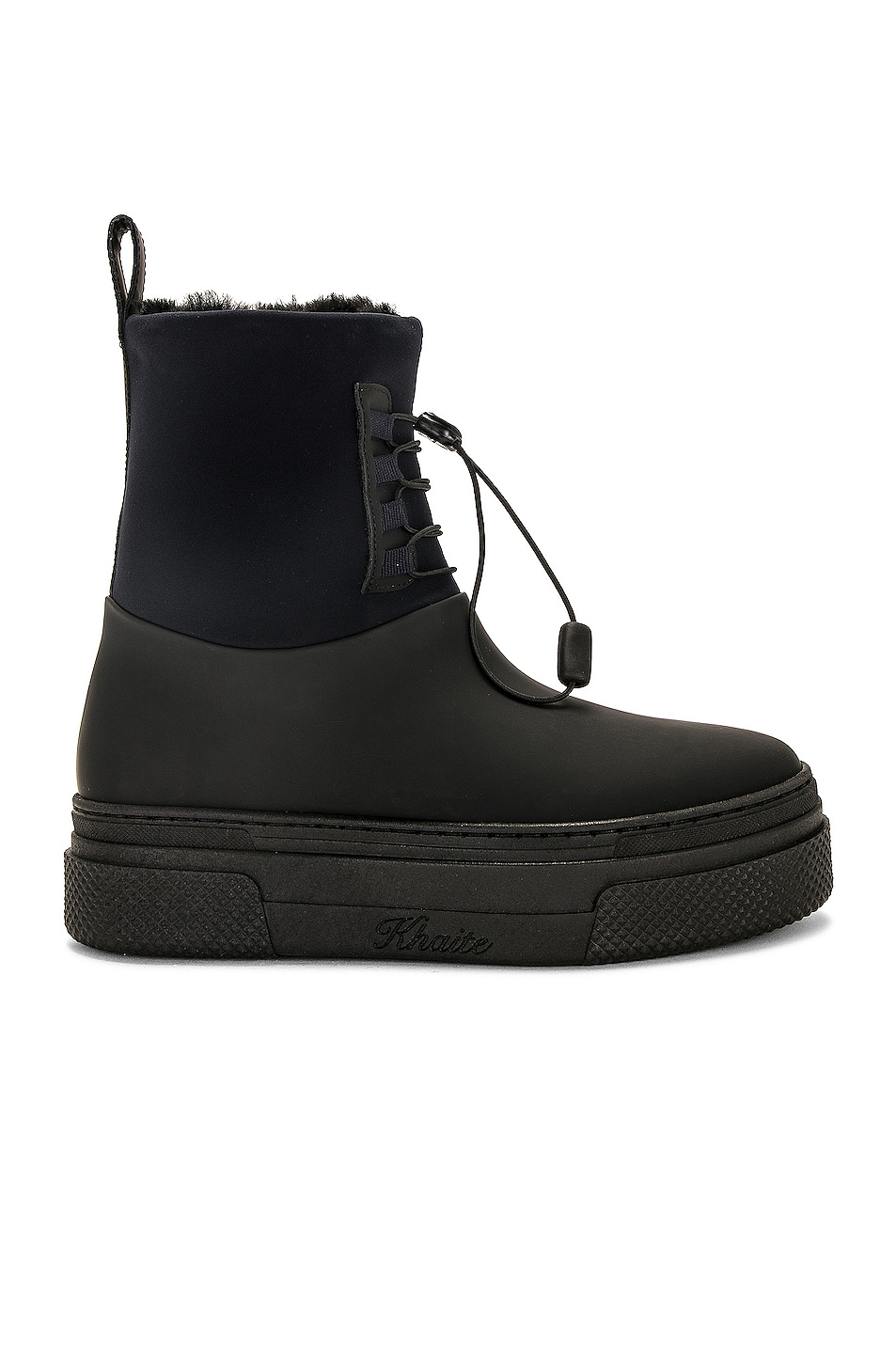 Image 1 of KHAITE Culver Ankle Boot in Black & Midnight Navy