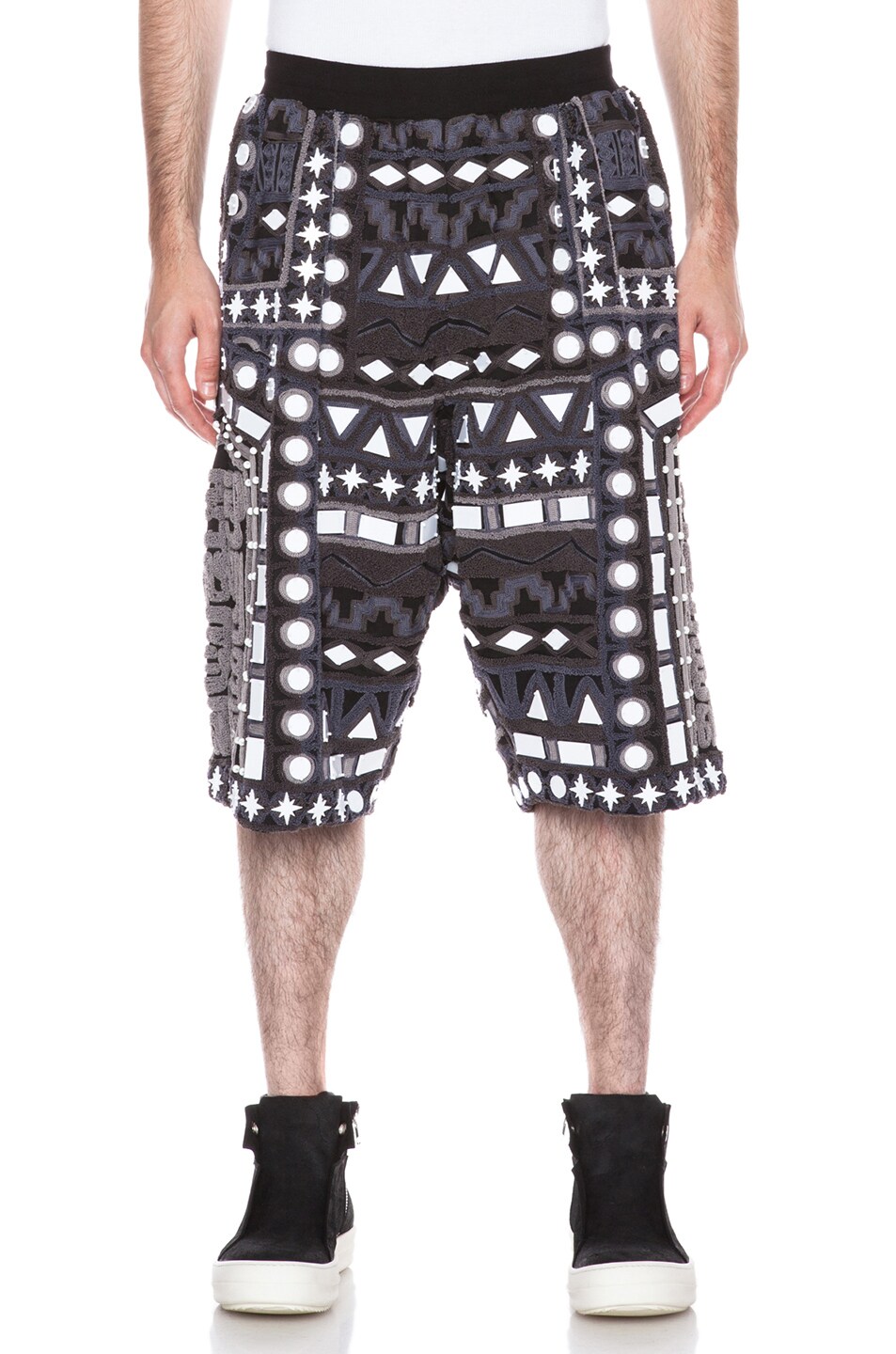 Image 1 of KTZ Heavy Embroidered Harem Cotton Short in Grey