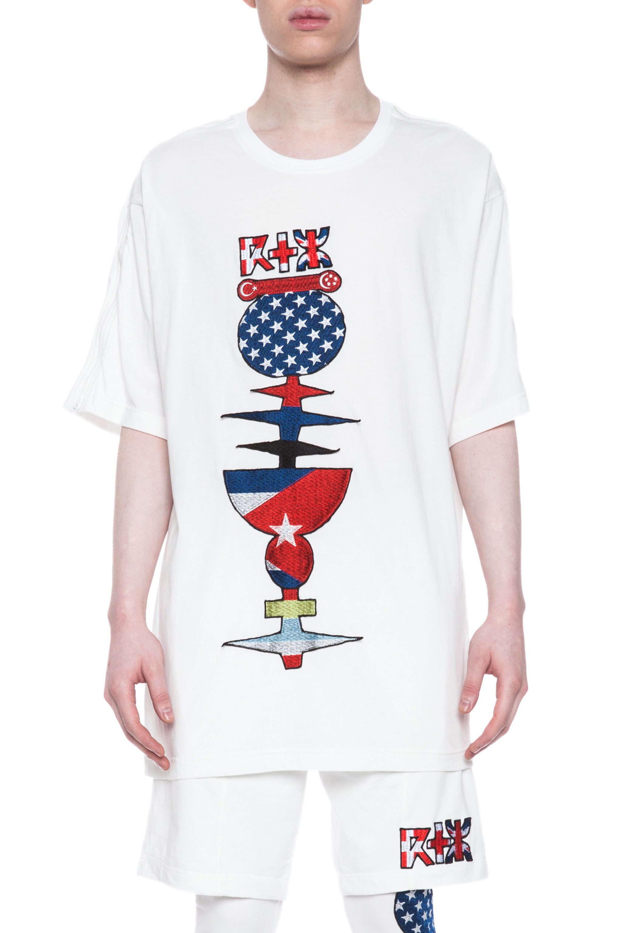 Image 1 of KTZ Flag Patch Cotton Tee in White