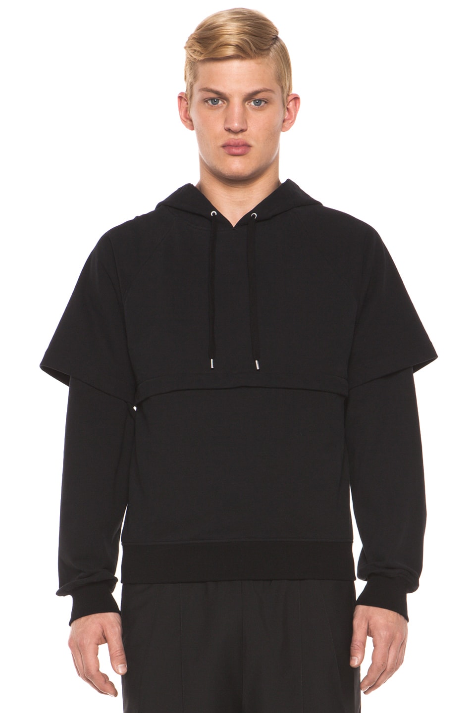 Image 1 of Kris Van Assche Fleece Hoodie in Black