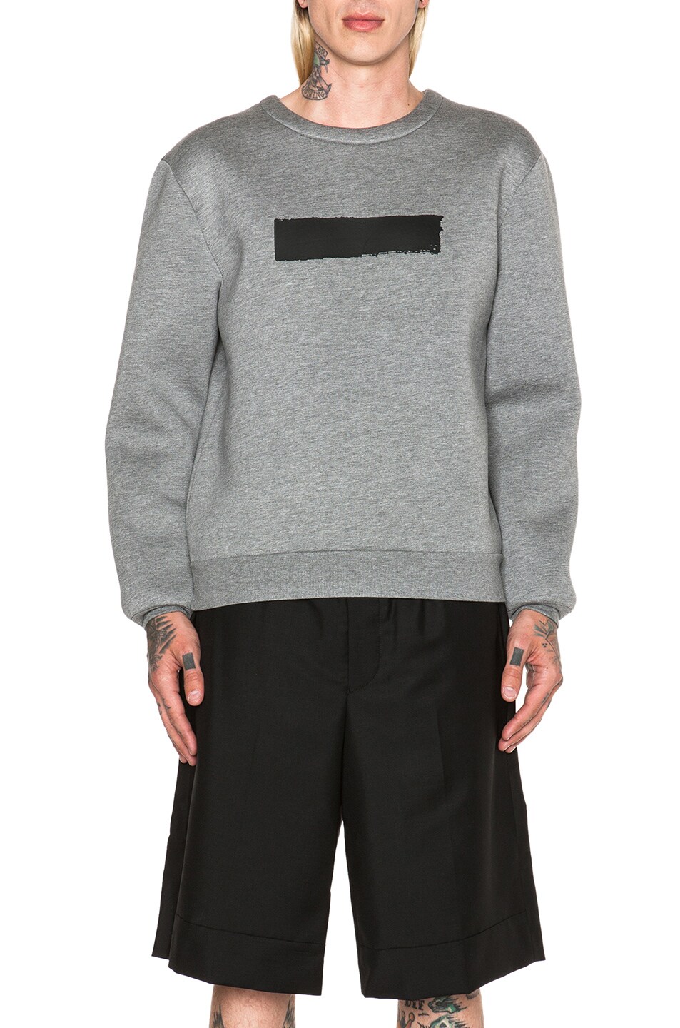 Image 1 of Kris Van Assche Transfer Print Sweatshirt in Grey