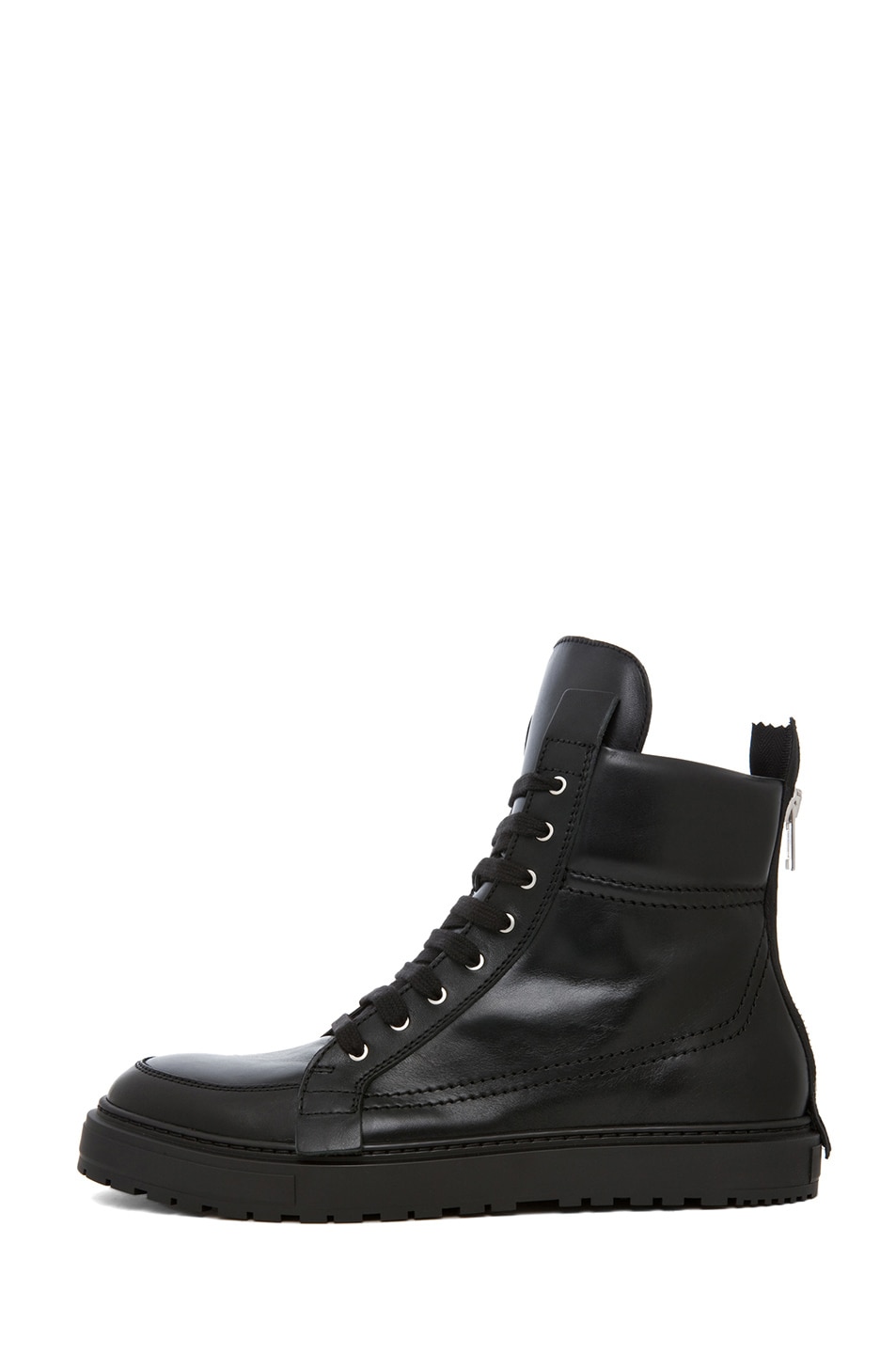 Image 1 of Kris Van Assche Zip Back Sneaker in Black