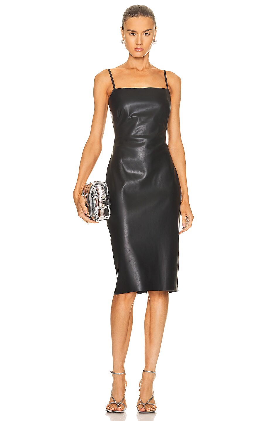 Image 1 of L'AGENCE Dream Vegan Leather Dress in Black