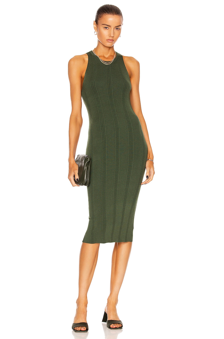 Image 1 of L'AGENCE Shelby Bodycon Dress in Olive Night