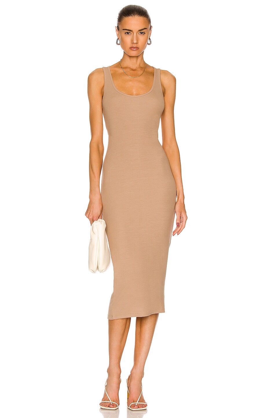 Image 1 of L'AGENCE Ivanna Tank Dress in Cappuccino