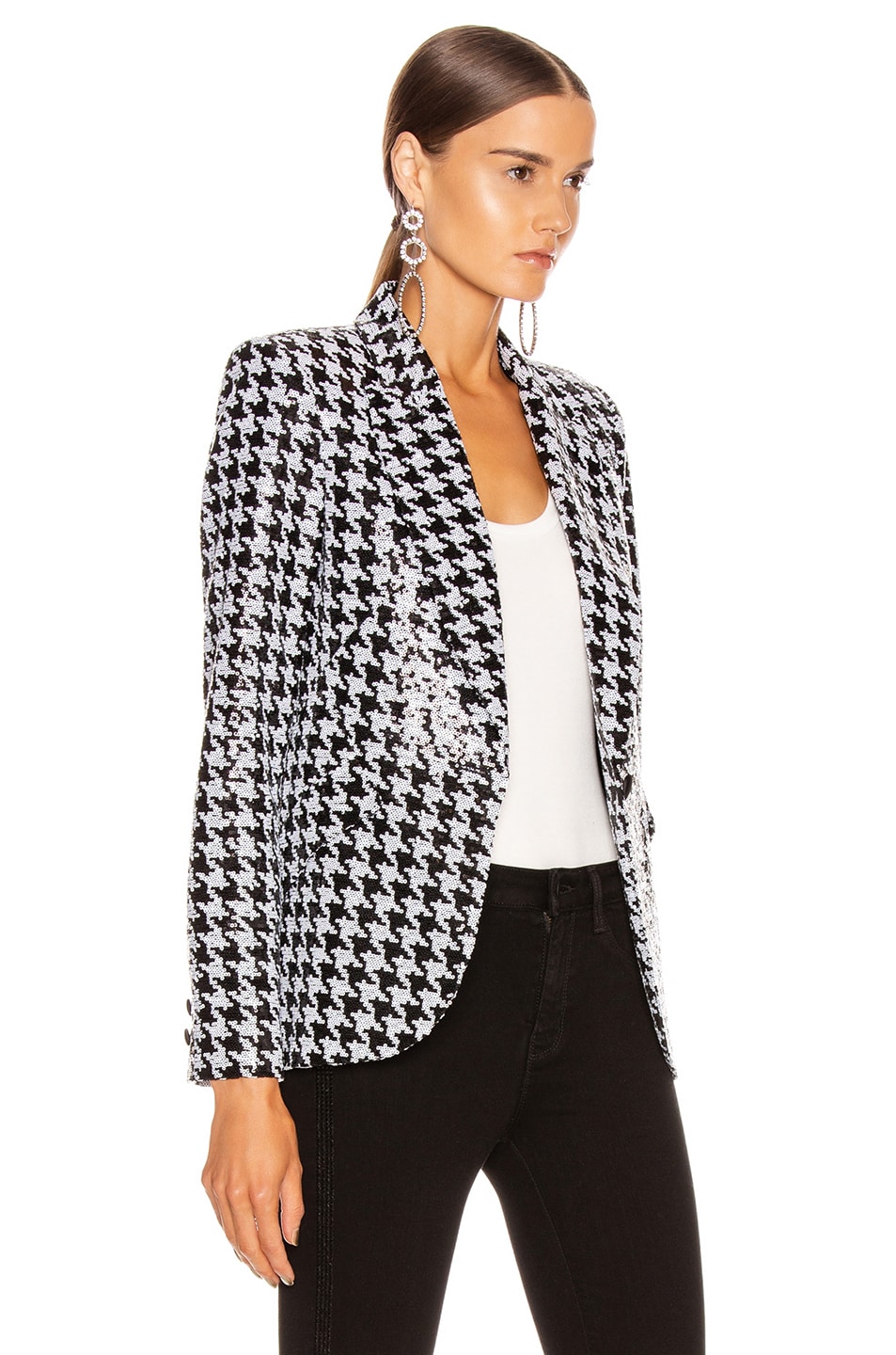 L'AGENCE Chamberlain Blazer in Black & White | FWRD