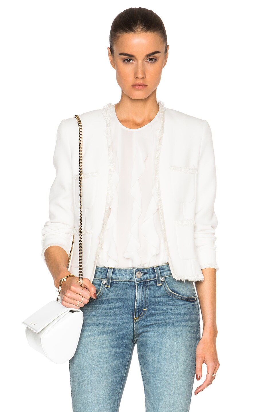 L'AGENCE Jules Jacket in Ivory | FWRD