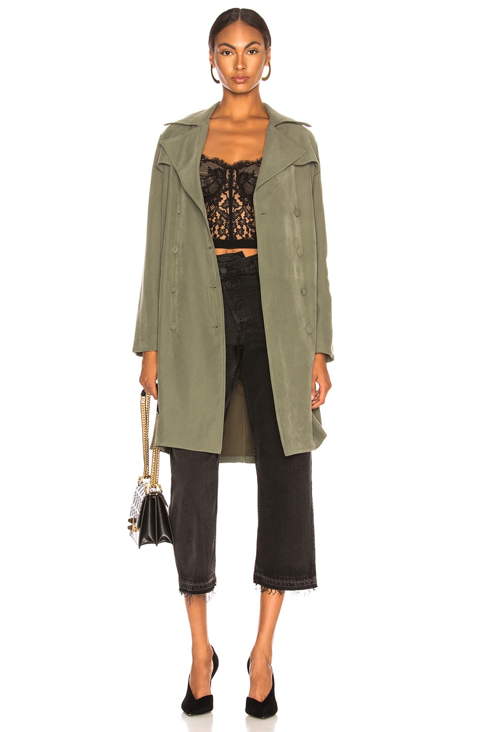 Image 1 of L'AGENCE Elise Belted Trench in Beetle