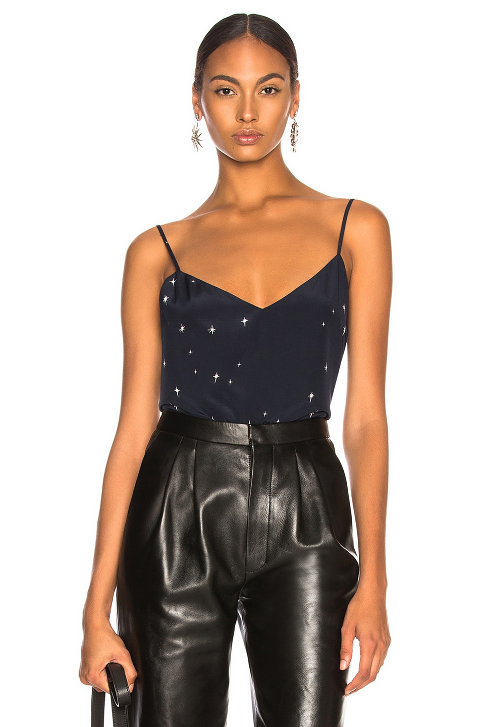 Image 1 of L'AGENCE Jane Spaghetti Strap Top in Midnight & Ivory