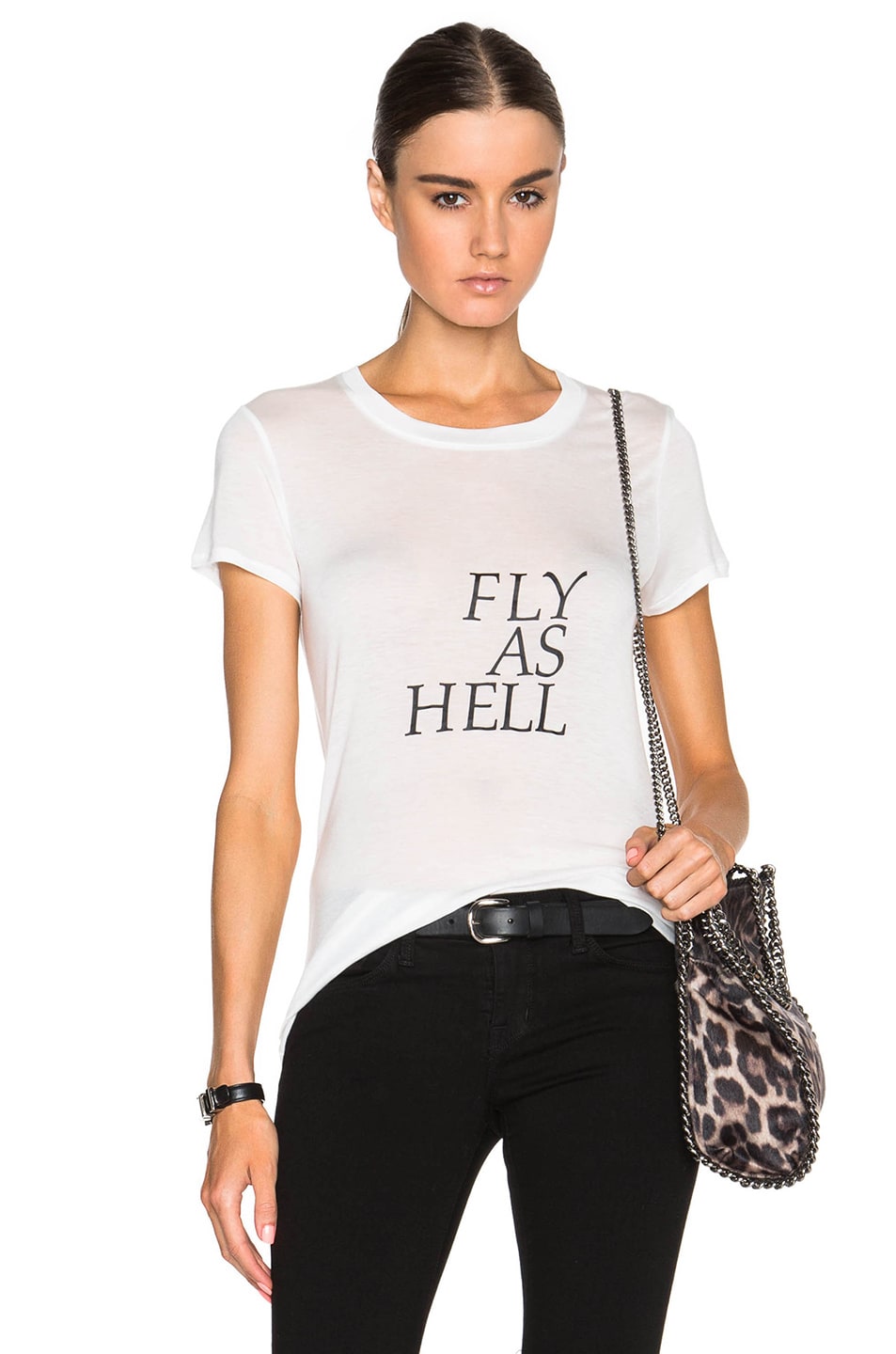 Image 1 of L'AGENCE Fly As Hell Tee in Black & White