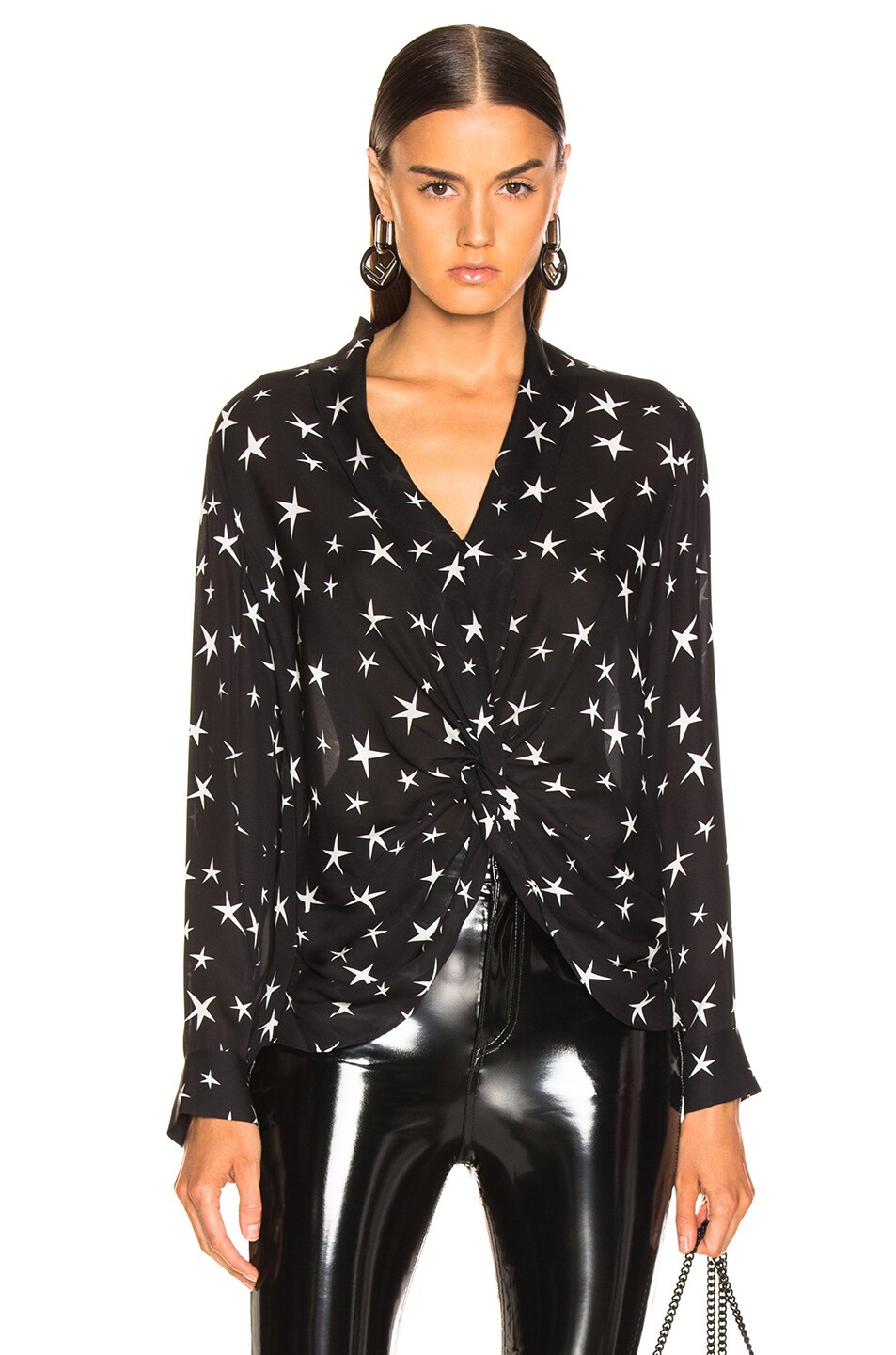 Image 1 of L'AGENCE Mariposa Blouse in Black & Ivory