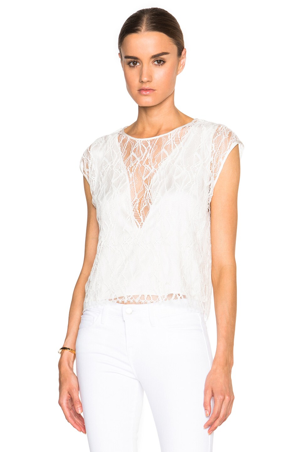 Image 1 of L'AGENCE Mila Top in Ivory