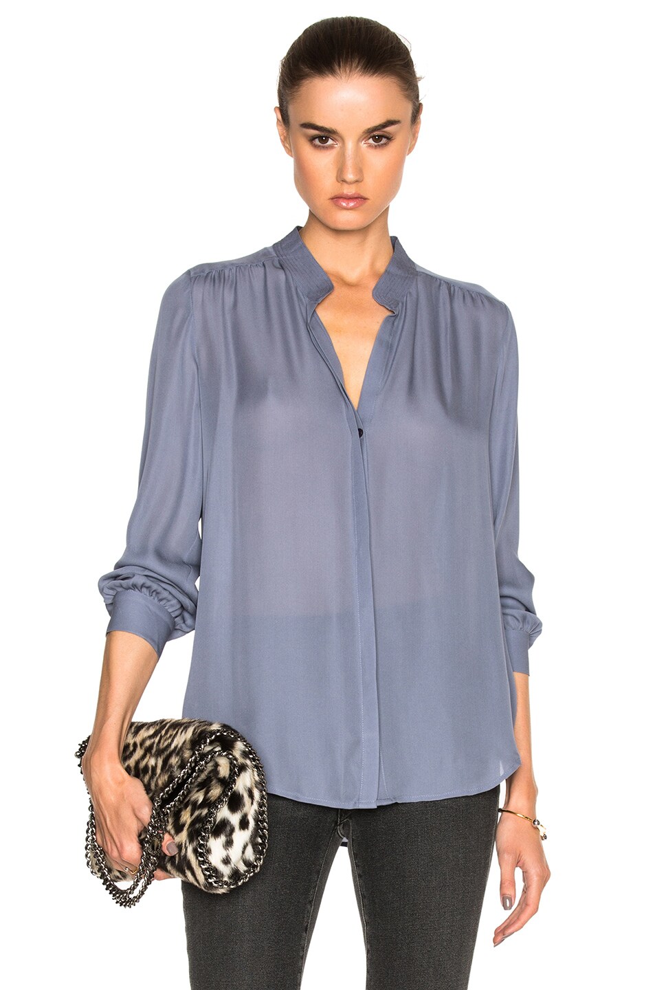 Image 1 of L'AGENCE Bianca Top in Blue Fog