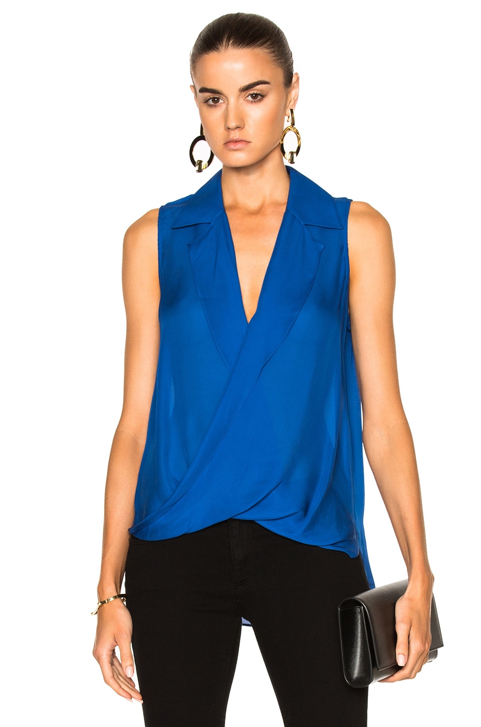 Image 1 of L'AGENCE Freja Top in St. Tropez Blue