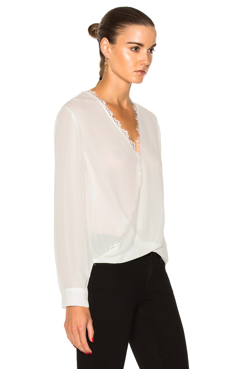 L'AGENCE Rosario Top, Ivory | ModeSens