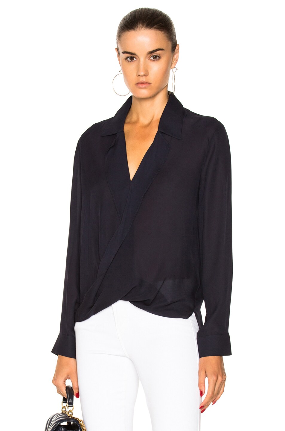 Image 1 of L'AGENCE Rita Blouse in Midnight