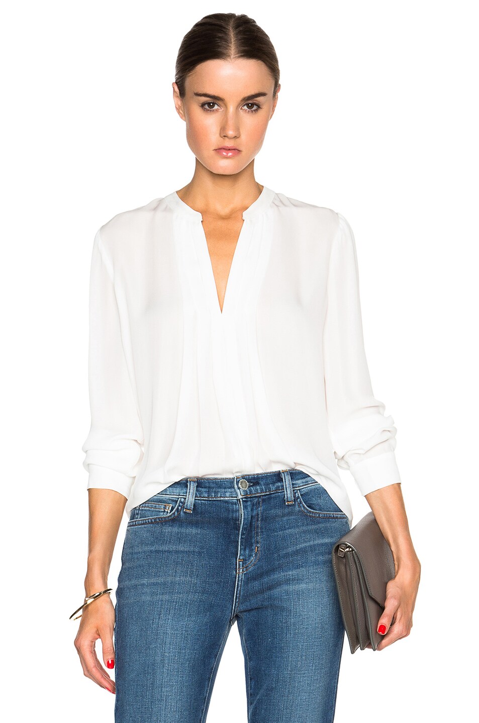 Image 1 of L'AGENCE Lauren Top in Ivory