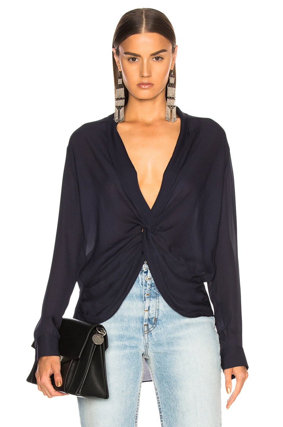 Image 1 of L'AGENCE Mariposa Blouse in Midnight