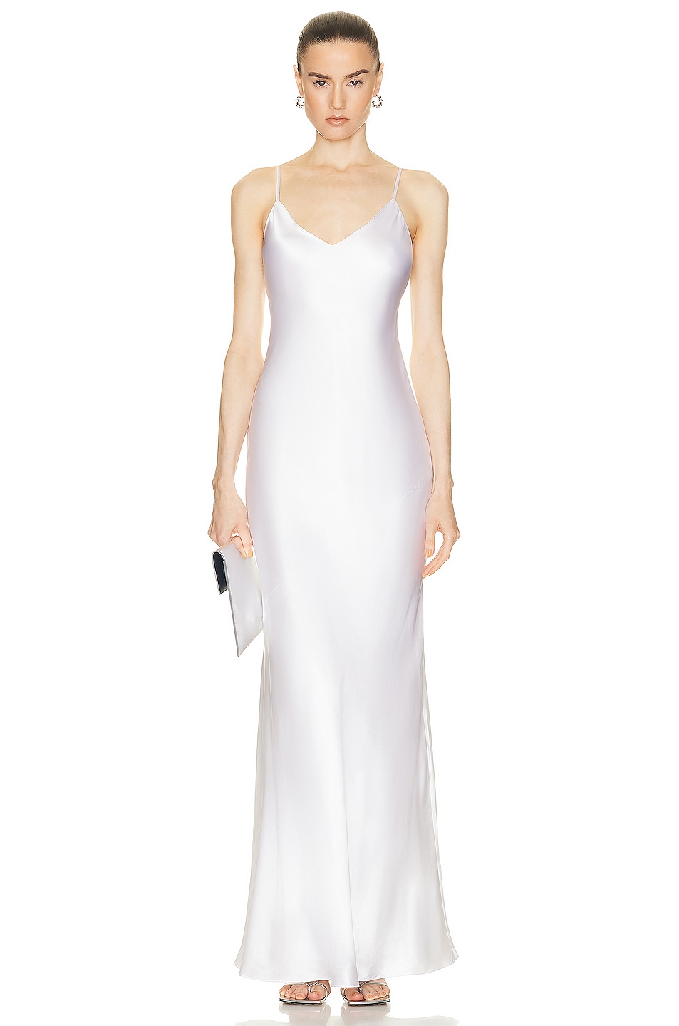 Image 1 of L'AGENCE Serita Maxi Bias Dress in White