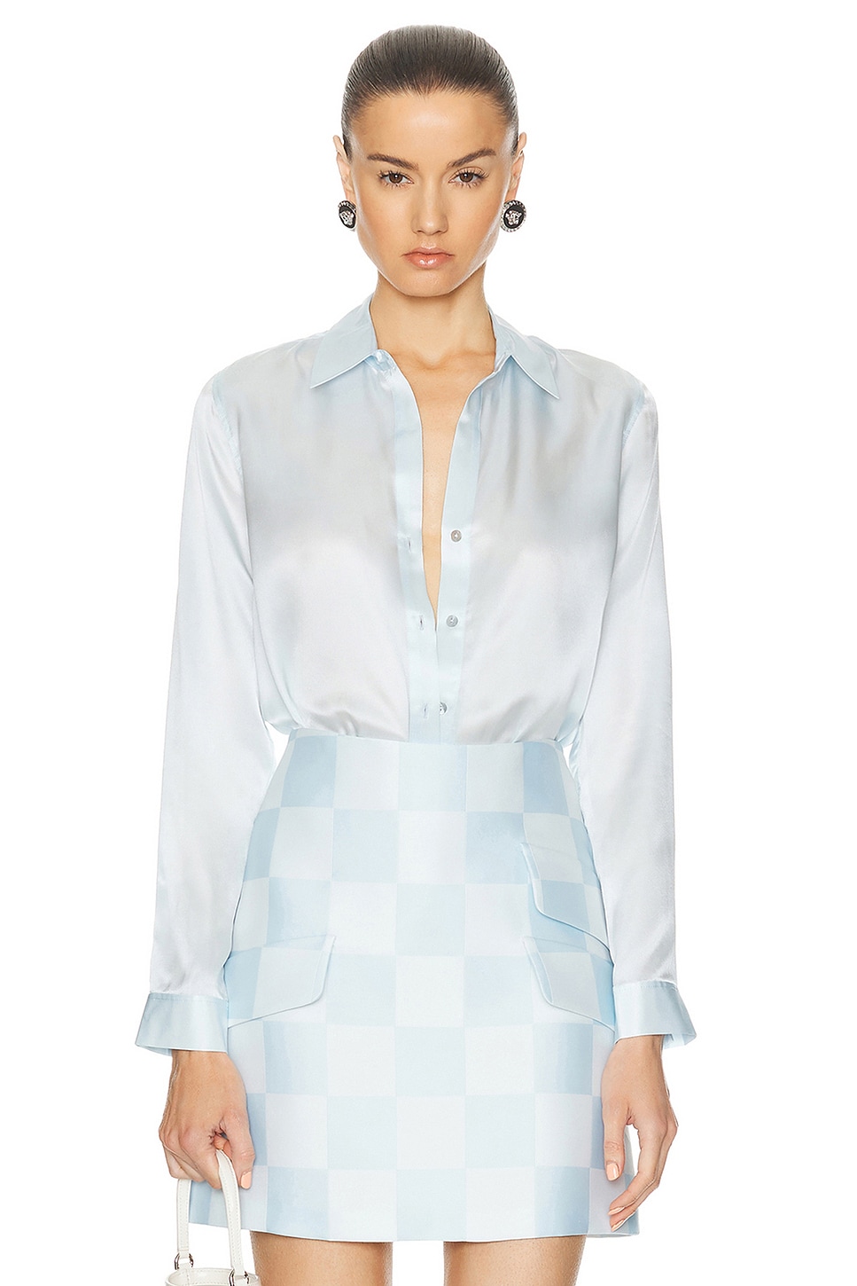 Image 1 of L'AGENCE Tyler Blouse in Ice Water