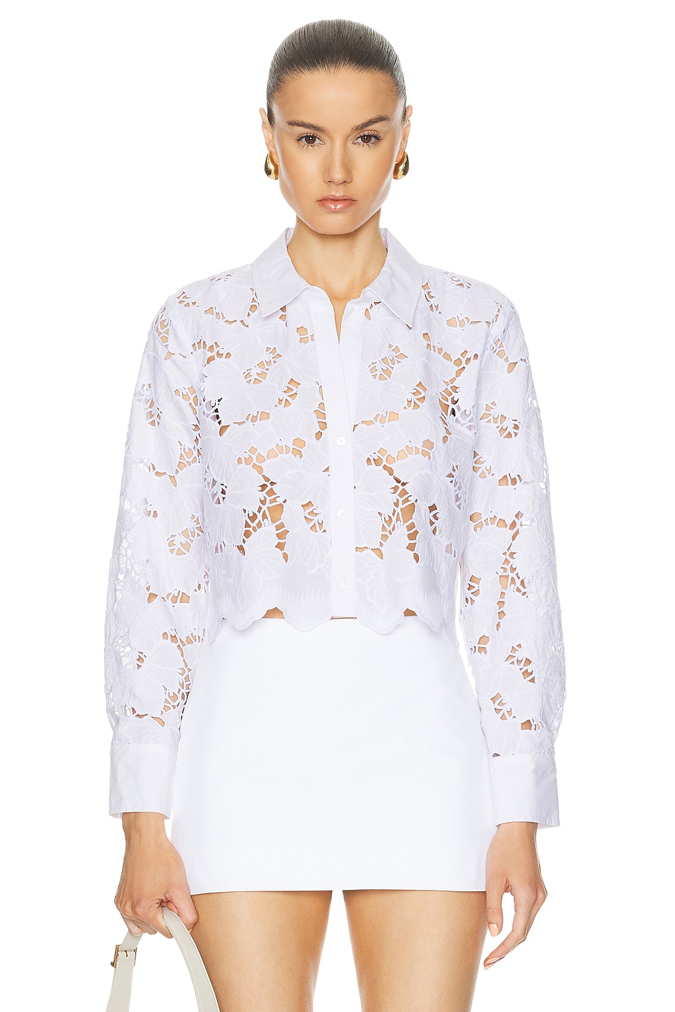 Image 1 of L'AGENCE Seychelle Buttondown in White