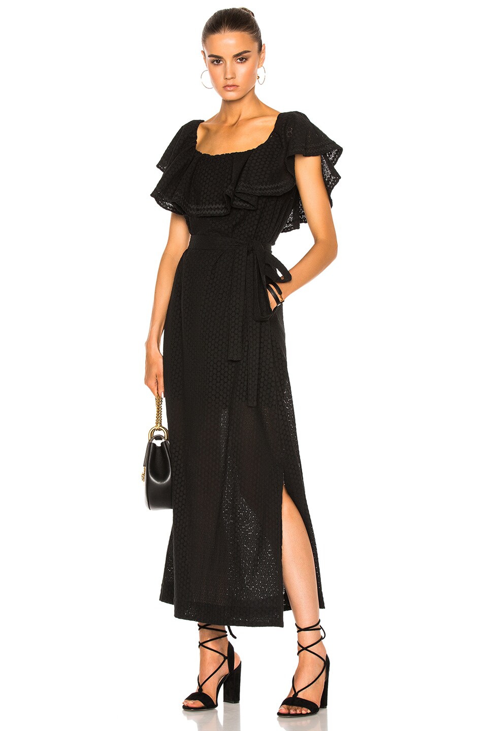 Image 1 of Lisa Marie Fernandez Mira Dress in Black Eyelet