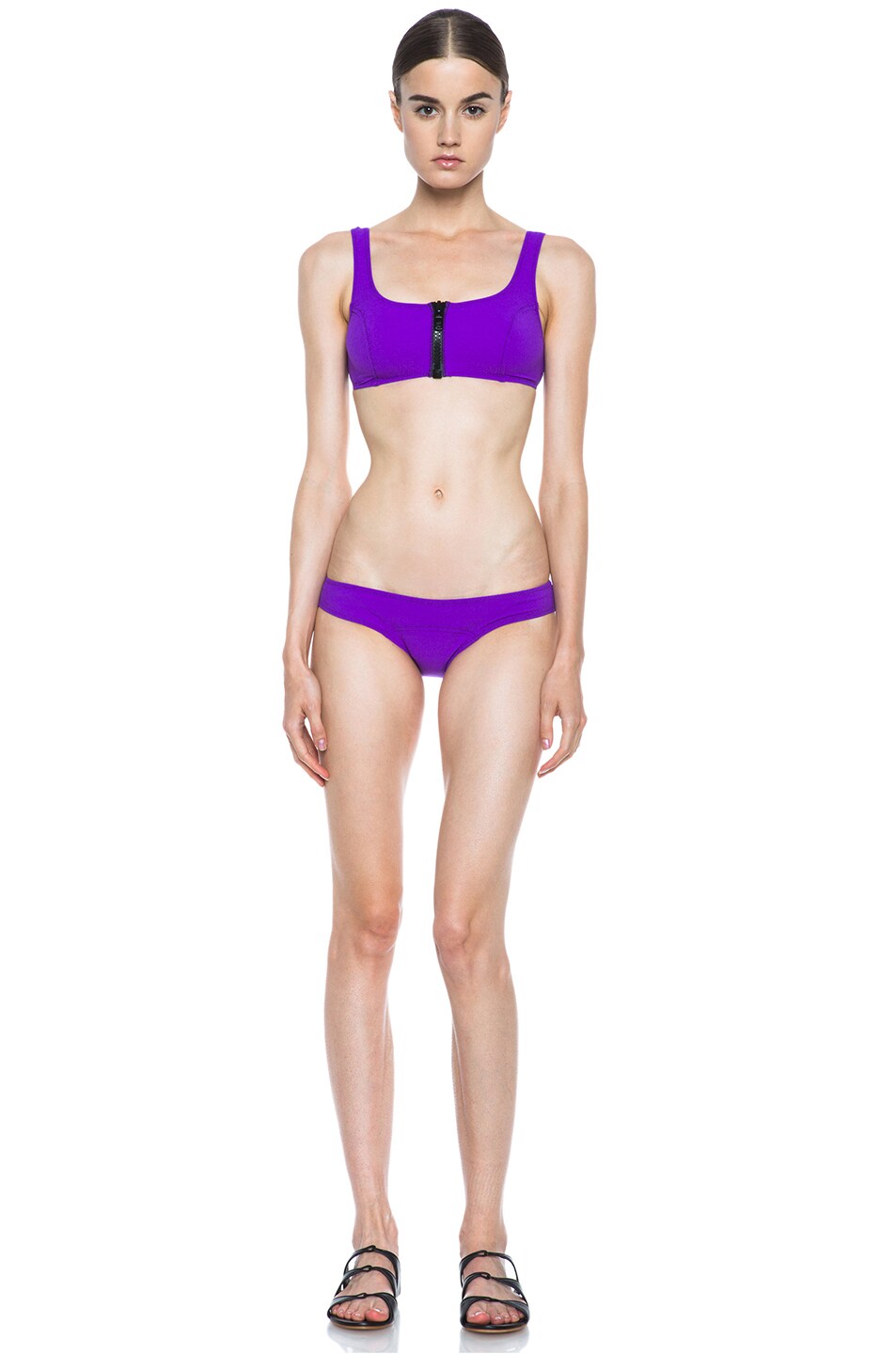 Image 1 of Lisa Marie Fernandez Jasmine Nylon-Blend Bikini in Purple Vintage