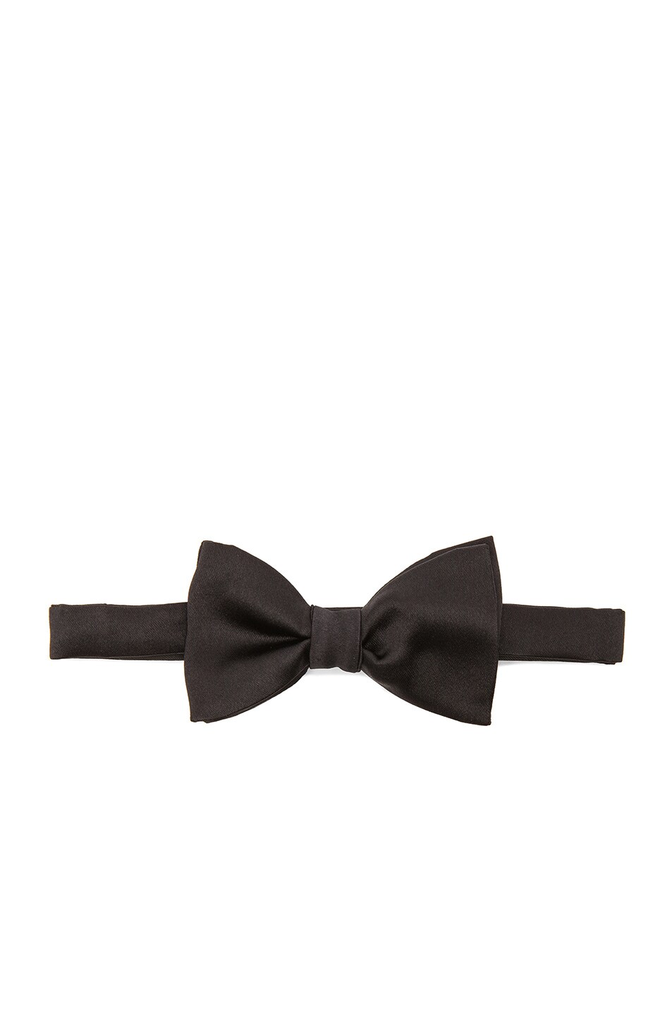 Image 1 of Lanvin New Alber Plain Satin Bow Tie in Black