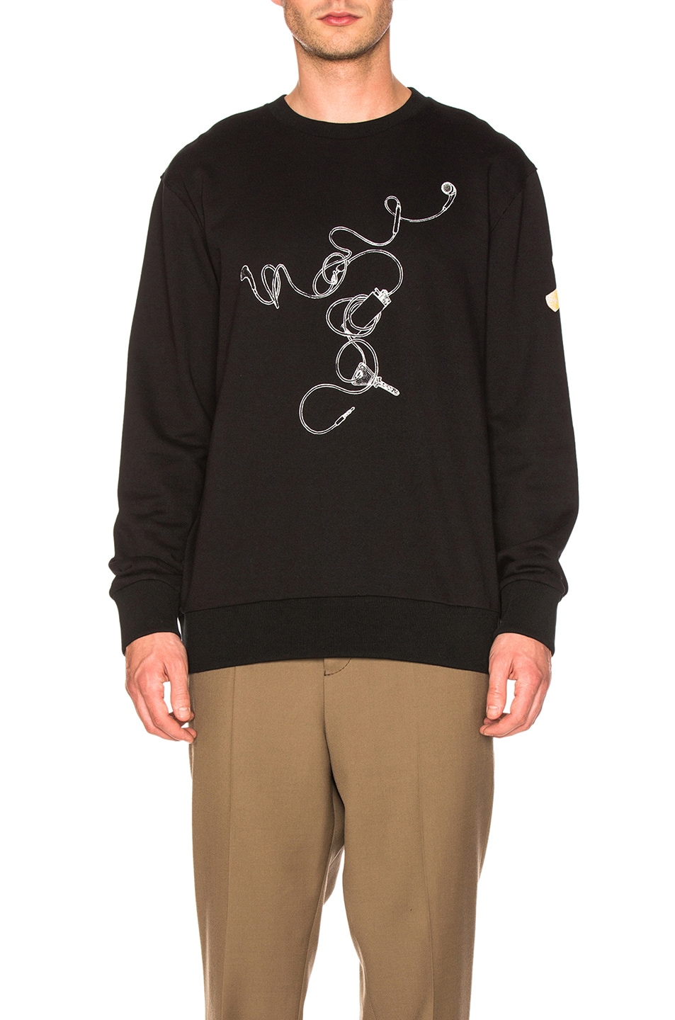 Image 1 of Lanvin Cedric Rivrain Printed Sweatshirt in Black