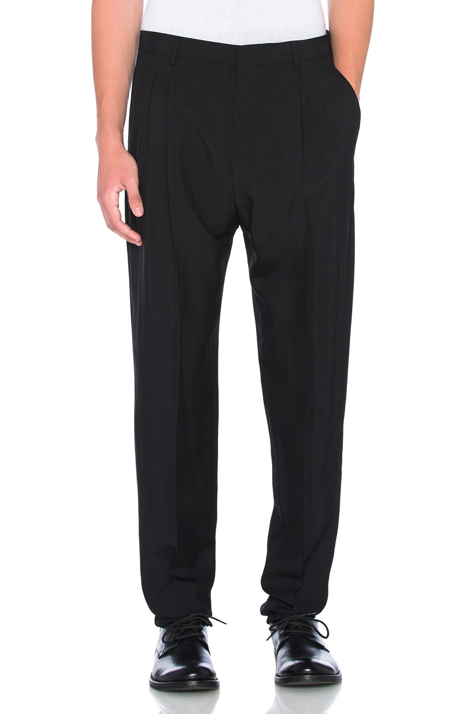 Image 1 of Lanvin Pleated Trousers in Black