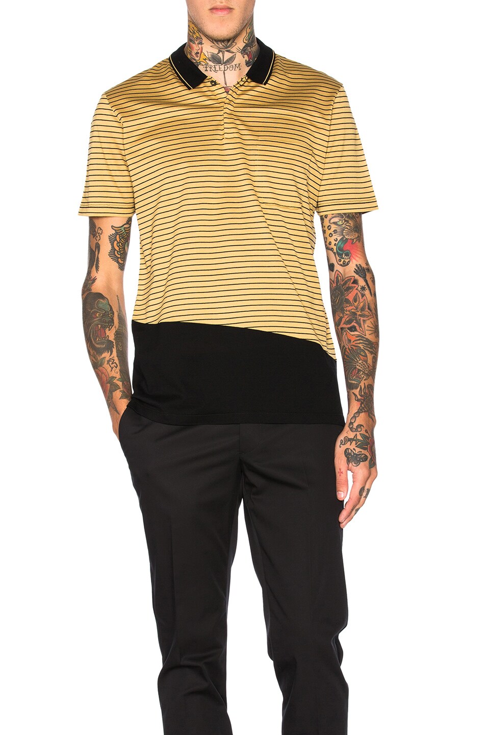 Image 1 of Lanvin Slim Fit Polo in Honey