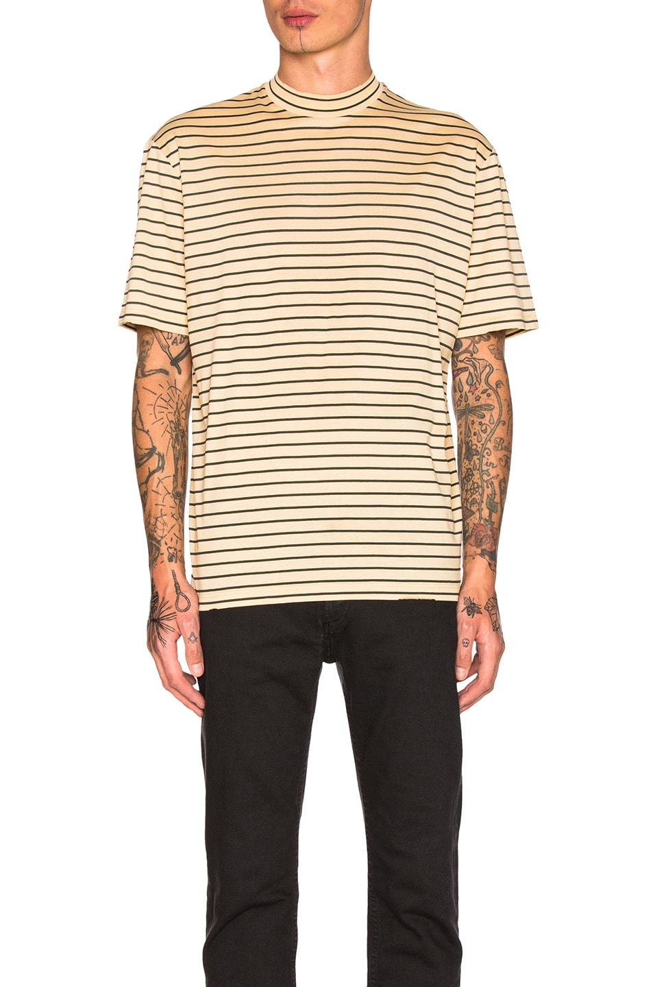 Image 1 of Lanvin Striped Tee in Sand