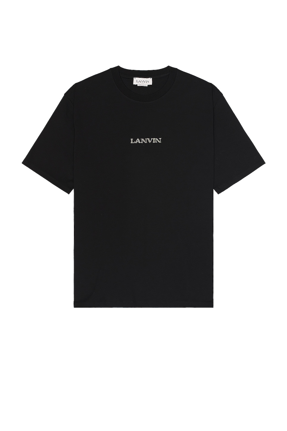 Image 1 of Lanvin Unisex Embroidered Regular T-shirt in Black