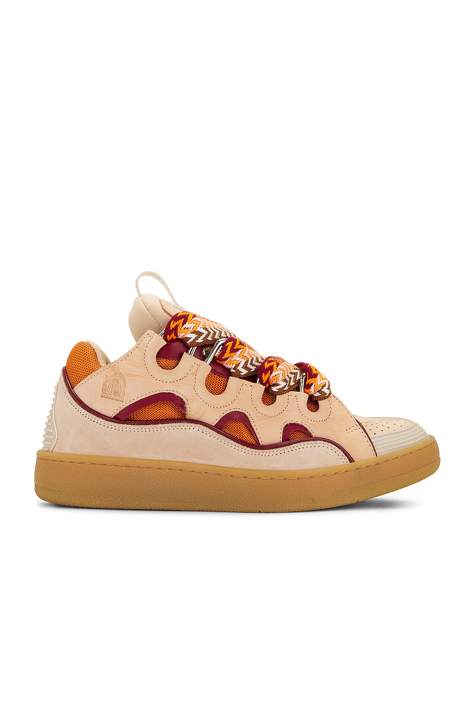 Image 1 of Lanvin Curb Sneaker in Pale Pink & Mango