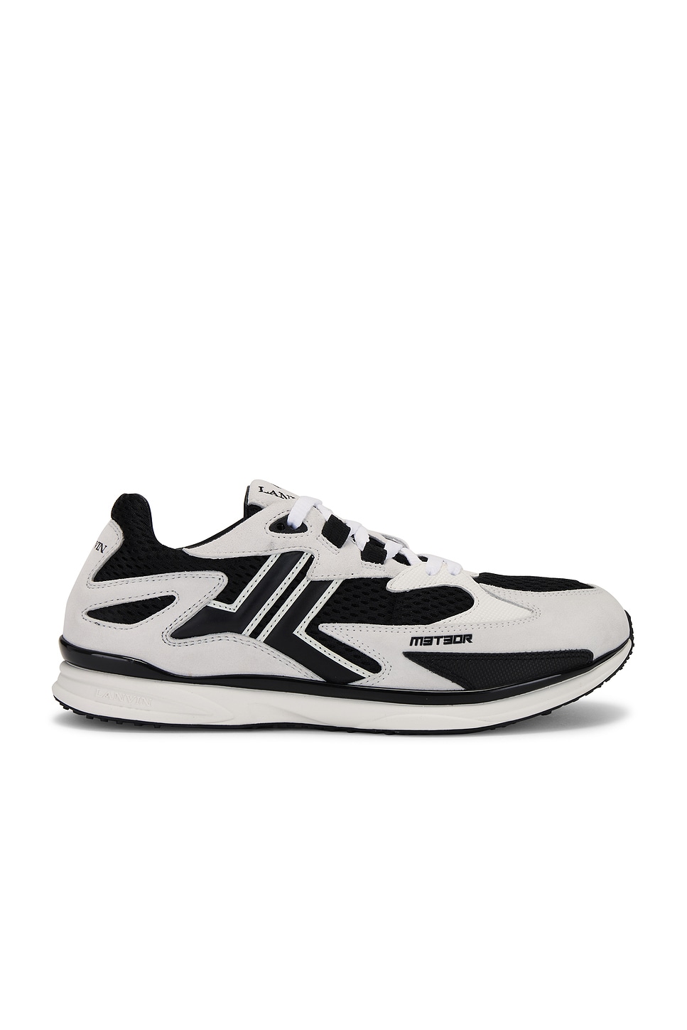 Shop Lanvin Meteor Runner Sneaker In Black & White