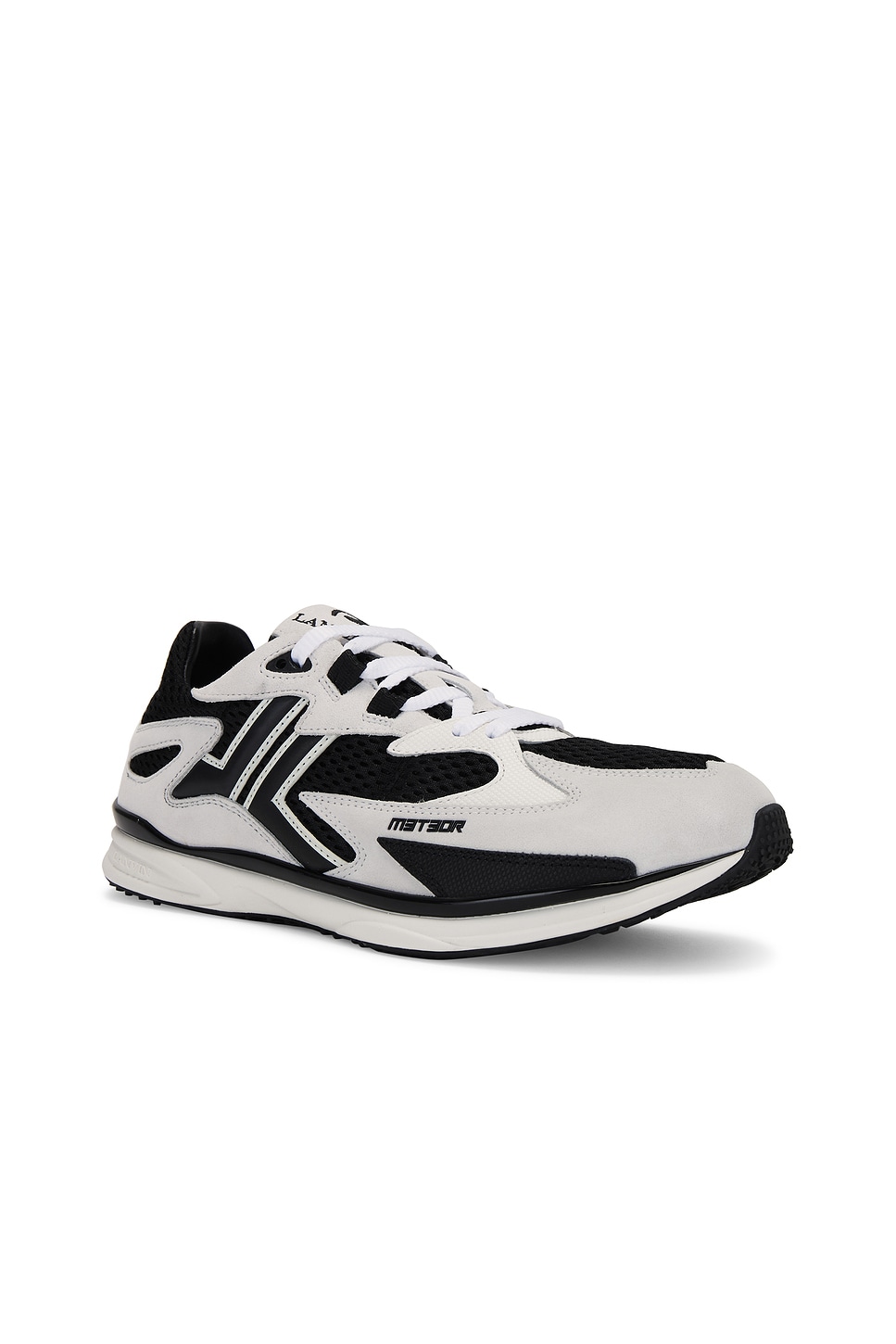 Shop Lanvin Meteor Runner Sneaker In Black & White