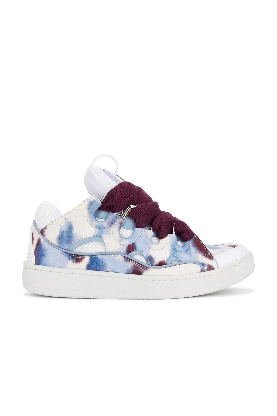 Shop Lanvin Curb Sneakers In Burgundy &  Blue