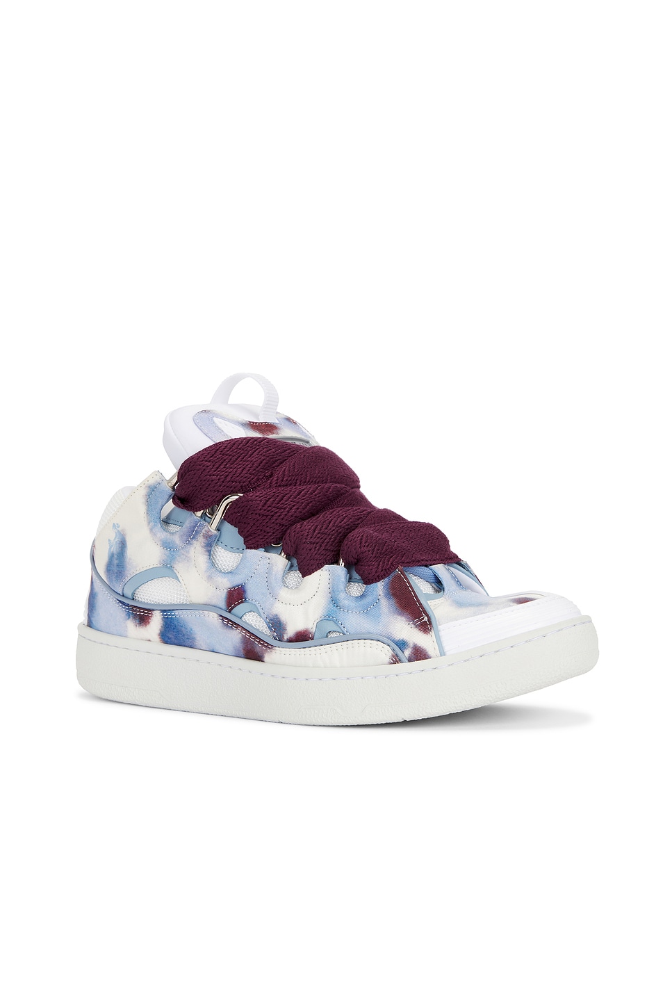 Shop Lanvin Curb Sneakers In Burgundy &  Blue