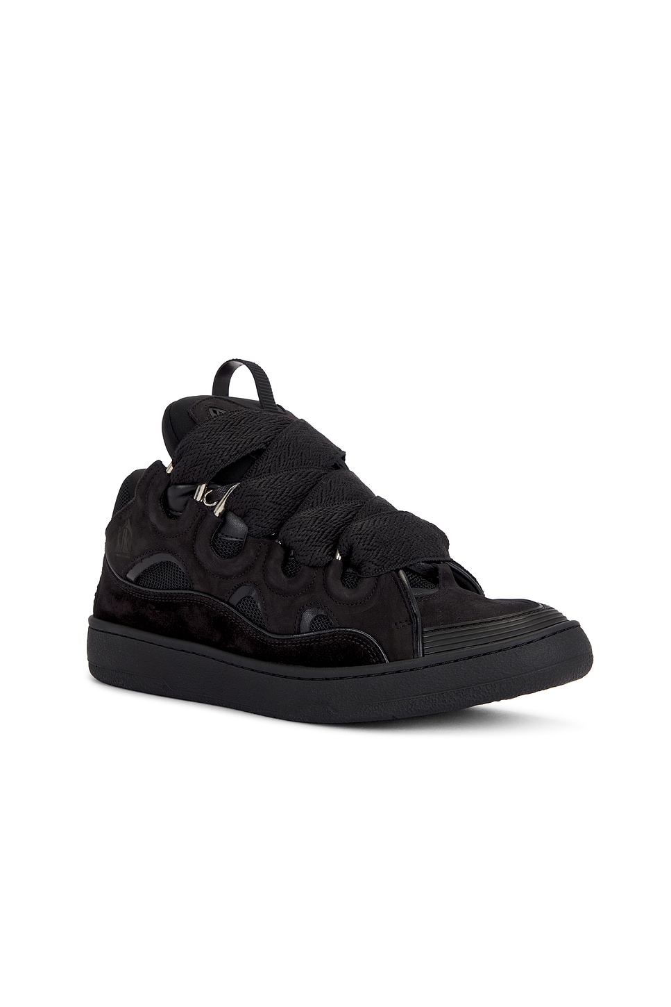 Lanvin Black Curb Sneakers In Black