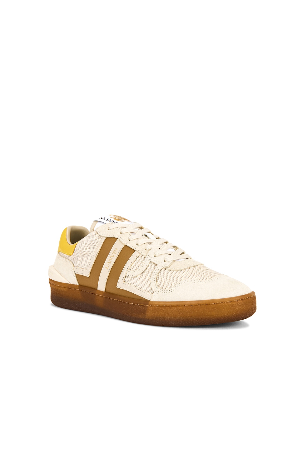 Lanvin Clay Sneakers With Translucid Sole Shoes In Ecru & Mastic