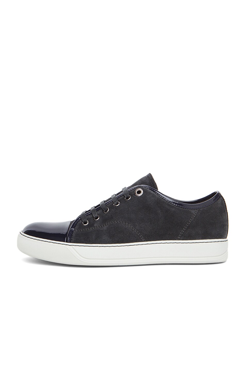 lanvin navy suede sneakers
