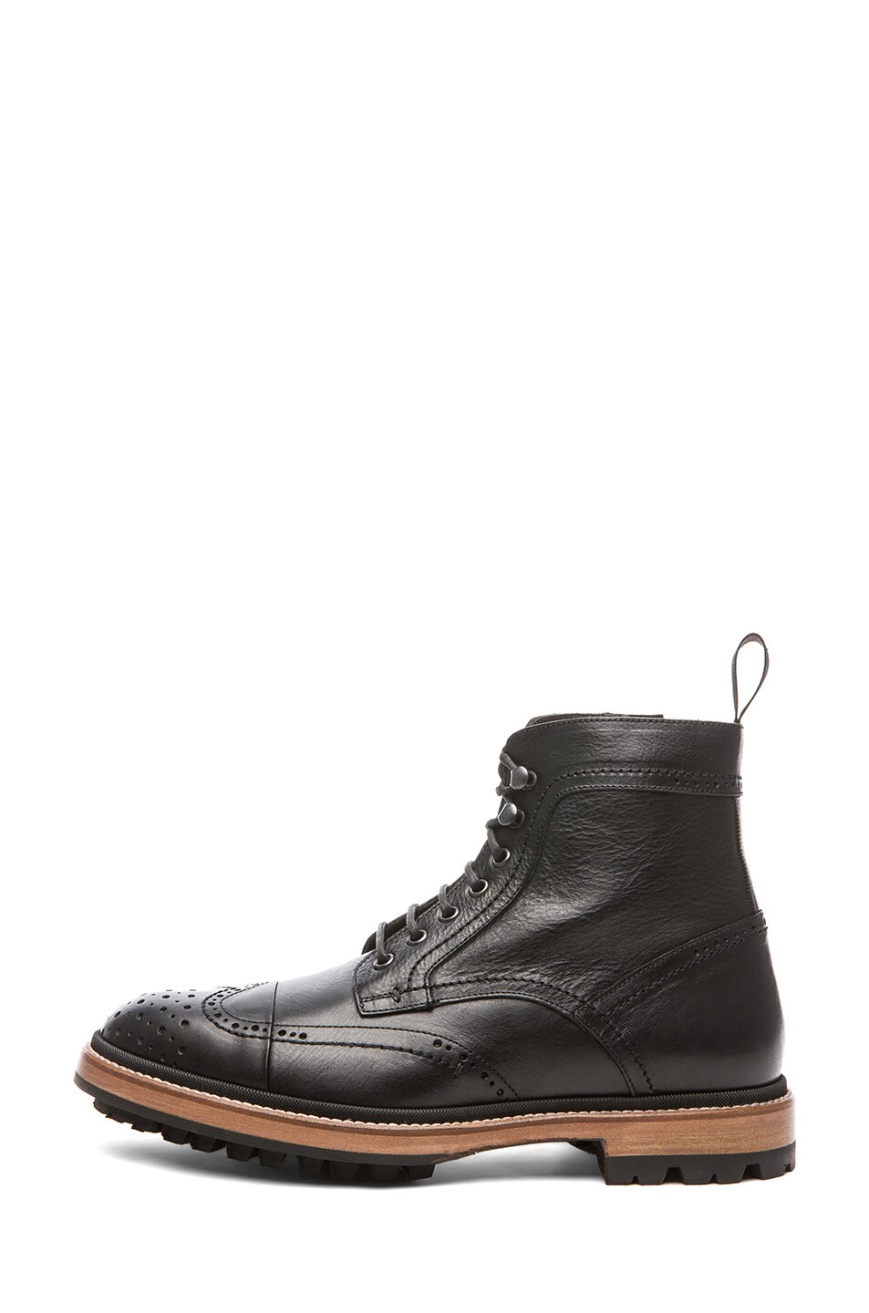 Image 1 of Lanvin Grain Calfskin Leather Zipped Boots in Black