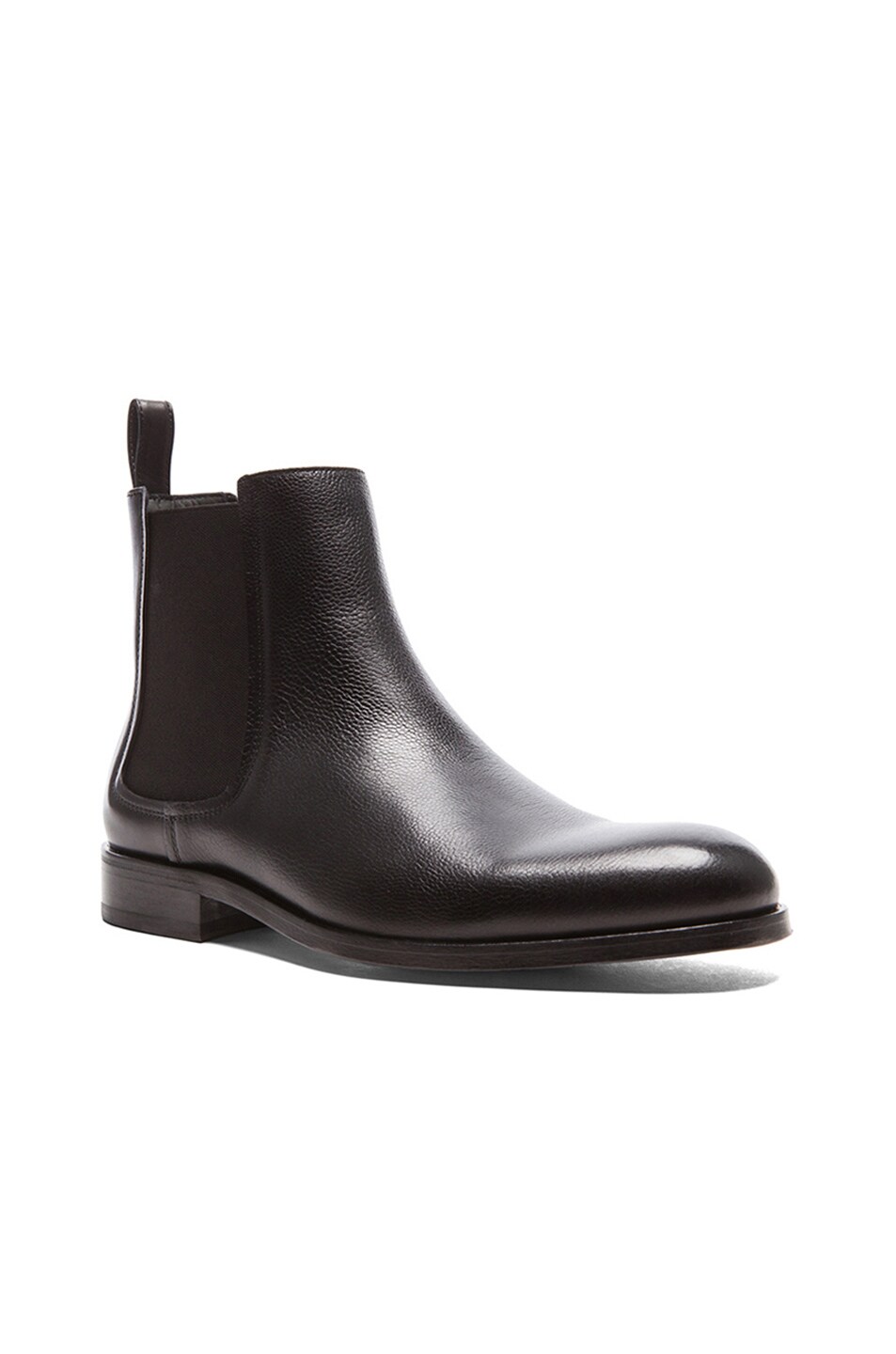 Image 1 of Lanvin Calfskin Leather Chelsea Boots in Black